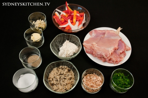 Ingredients for Chichen and Stuffing 